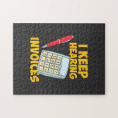 Accountant: Doorlopende hoorfacturen Legpuzzel (Horizontaal)