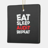 Accountant Eat Sleep Audit Keramisch Ornament (Links)