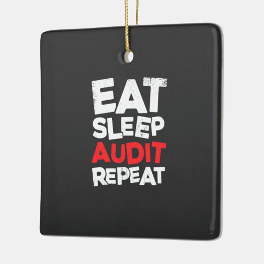 Accountant Eat Sleep Audit Keramisch Ornament (Links)