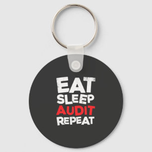 Accountant Eat Sleep Audit Sleutelhanger