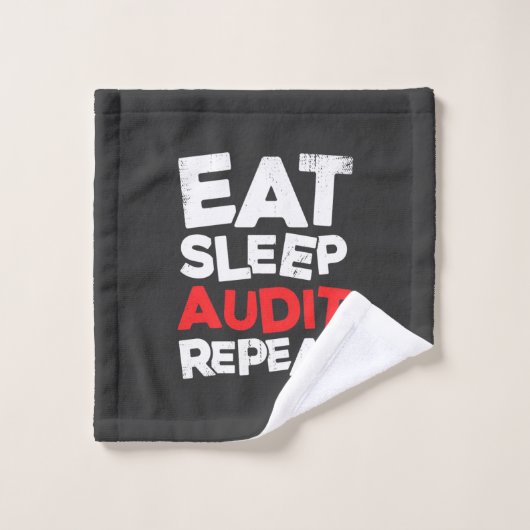 Accountant Eat Sleep Audit Washandje (Wasdoekje)