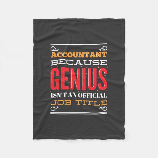 Accountant: een officiële functietak fleece deken (Voorkant)
