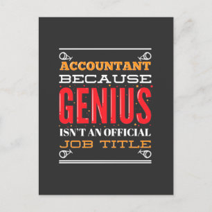 Accountant: een officiële functietak uitnodiging briefkaart