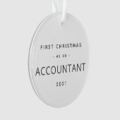 Accountant Eerste Kerstmis Moderne Aangepaste fees Ornament (voorkant)