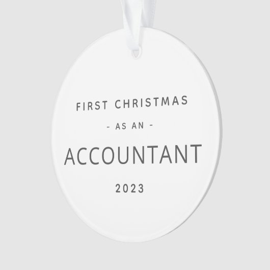 Accountant Eerste Kerstmis Moderne Douane Ornament (voorkant)