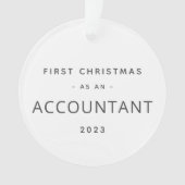 Accountant Eerste Kerstmis Moderne Douane Ornament (voorkant)