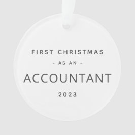 Accountant Eerste Kerstmis Moderne Douane Ornament