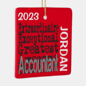 Accountant Extraordinaire CUSTOM Keramisch Ornament (Rechts)