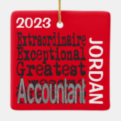 Accountant Extraordinaire CUSTOM Keramisch Ornament (Achterkant)