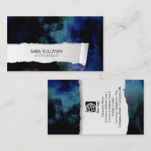 Accountant Finance Ripped Paper Visitekaartje (Voorkant / Achterkant)