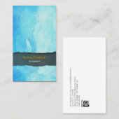Accountant Finance Services Blue Waterverf Wash Visitekaartje (Voorkant / Achterkant)