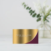 Accountant Finance Services Elegant Gold Curve Visitekaartje (Staand voorkant)