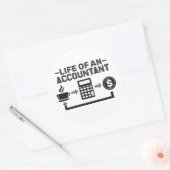 accountant, financieel, geld, handel, ooiekas ronde sticker (Envelop)
