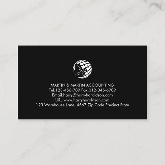 Accountant Financiële Administratie Visitekaartje (Achterkant)