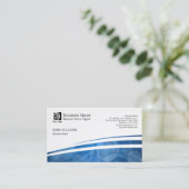 Accountant financiële dienst Abstract blauw patroo Visitekaartje (Staand voorkant)