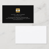 Accountant Financiële Diensten Goud Monogram Bedri Visitekaartje (Voorkant / Achterkant)