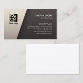 Accountant Financiële Diensten Simpel Wit Zwart Visitekaartje (Voorkant / Achterkant)