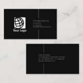 Accountant Financiële Diensten Zwart Elegant Visitekaartje (Voorkant / Achterkant)