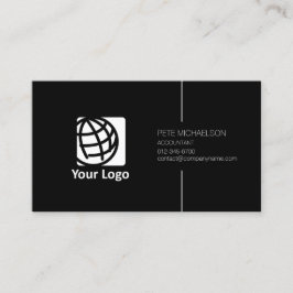 Accountant Financiële Diensten Zwart Elegant Visitekaartje