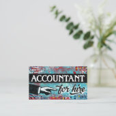 Accountant for Hire Visitekaartjes - Blue Red (Staand voorkant)
