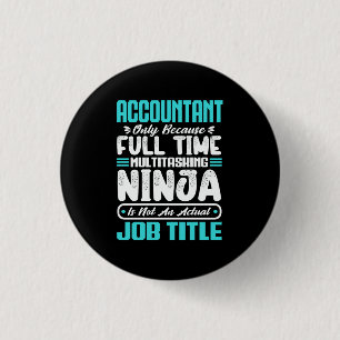 Accountant Functie Beroep Boekhouding Vaardigheden Ronde Button 3,2 Cm