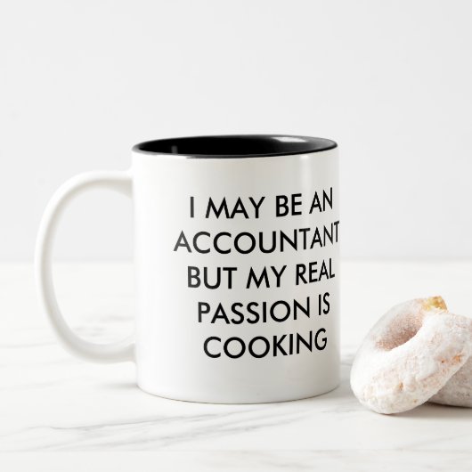 Accountant Funny Coffee Mok (Met donut)
