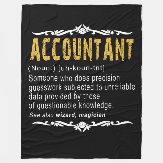 Accountant Funny Definition Custom Cft Fleece Deken (Voorkant)