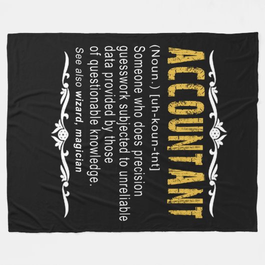 Accountant Funny Definition Custom Cft Fleece Deken (Voorkant (Horizontaal))