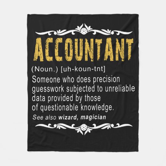 Accountant Funny Definition Custom Cft Fleece Deken (Voorkant)