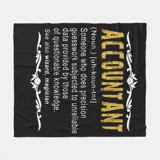Accountant Funny Definition Custom Cft Fleece Deken (Voorkant (Horizontaal))