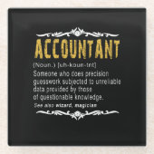Accountant Funny Definition Custom Cft Glazen Onderzetter (Voorkant)