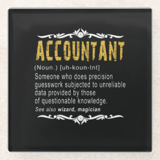 Accountant Funny Definition Custom Cft Glazen Onderzetter