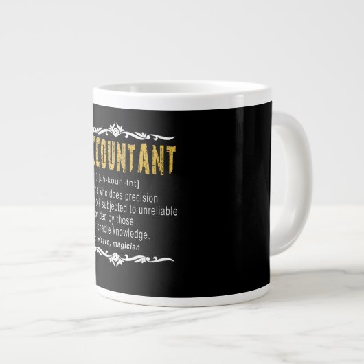 Accountant Funny Definition Custom Cft Grote Koffiekop (Voorkant rechts)
