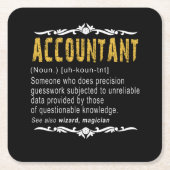 Accountant Funny Definition Custom Cft Kartonnen Onderzetters (Voorkant)