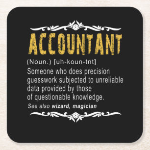 Accountant Funny Definition Custom Cft Kartonnen Onderzetters