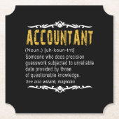 Accountant Funny Definition Custom Cft Kartonnen Onderzetters (Voorkant)