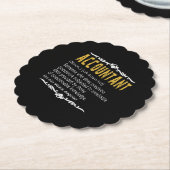 Accountant Funny Definition Custom Cft Kartonnen Onderzetters (Gekanteld)
