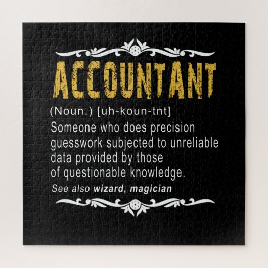 Accountant Funny Definition Custom Cft Legpuzzel (Verticaal)