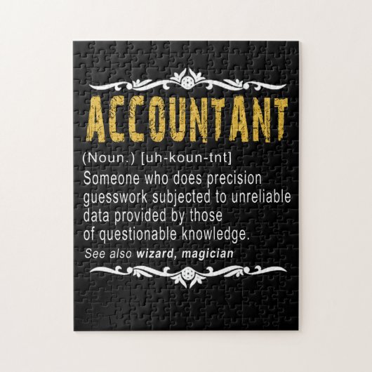Accountant Funny Definition Custom Cft Legpuzzel (Verticaal)