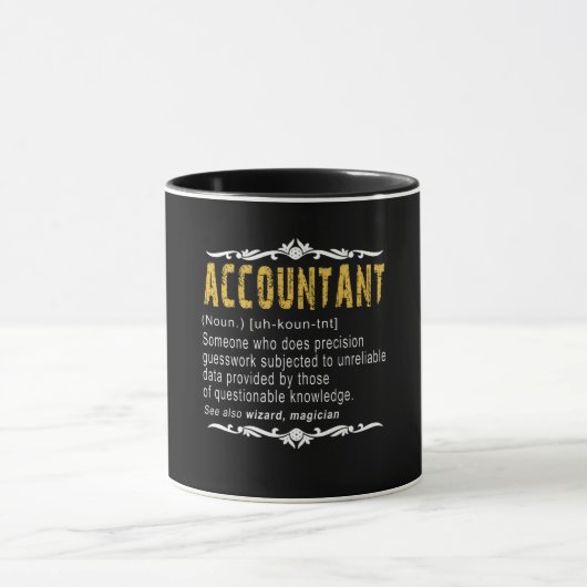 Accountant Funny Definition Custom Cft Mok (Midden)