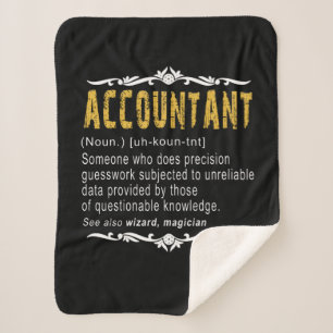 Accountant Funny Definition Custom Cft Sherpa Deken