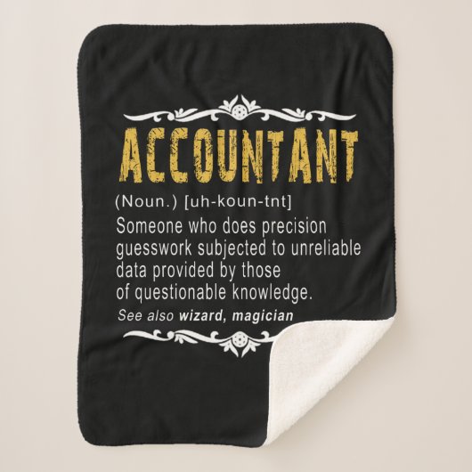 Accountant Funny Definition Custom Cft Sherpa Deken (Voorkant)