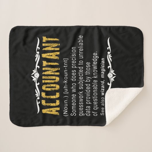 Accountant Funny Definition Custom Cft Sherpa Deken (Voorkant (horizontaal))