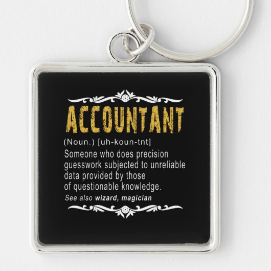 Accountant Funny Definition Custom Cft Sleutelhanger (Voorkant)