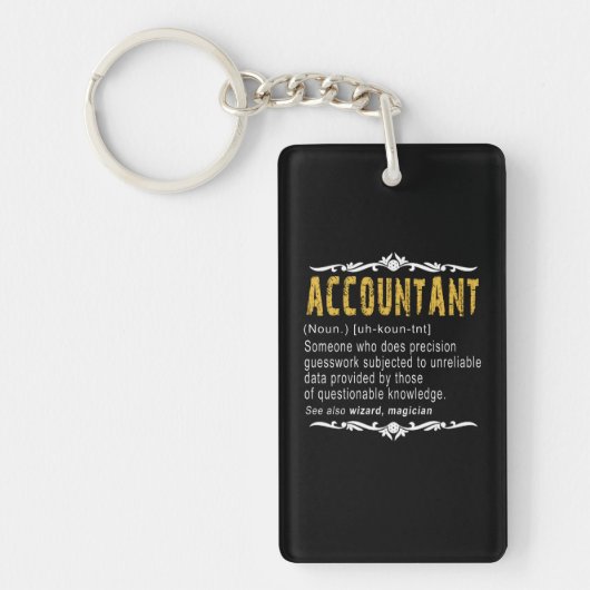 Accountant Funny Definition Custom Cft Sleutelhanger (Voorkant)