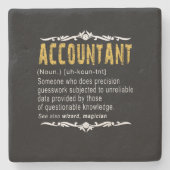 Accountant Funny Definition Custom Cft Stenen Onderzetter (Voorkant)