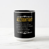 Accountant Funny Definition Custom Cft Tweekleurige Koffiemok (Center)