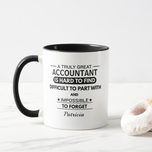Accountant Funny for Coworker Mug Mok (Met donut)