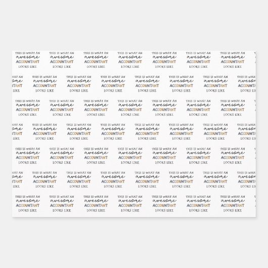 Accountant Funny Geweldige Accountant CPA Cadeaubo Inpakpapier Vel (Voorkant 2)