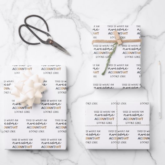 Accountant Funny Geweldige Accountant CPA Cadeaubo Inpakpapier Vel (Voorkant)